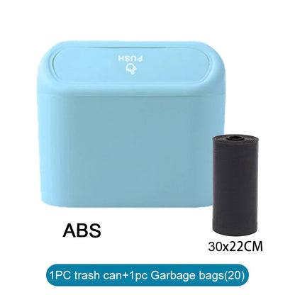 Car Trash Can (with Lid) Contains 60 (300) Garbage Bags, Small Car Trash Can, Leak-proof Mini Car Accessories