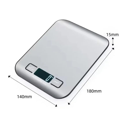 Digital Kitchen Scale with LED Display 5kg/1g Stainless Steel Electronic Weighing for Food Jewelry Snacks Baking Home Tools