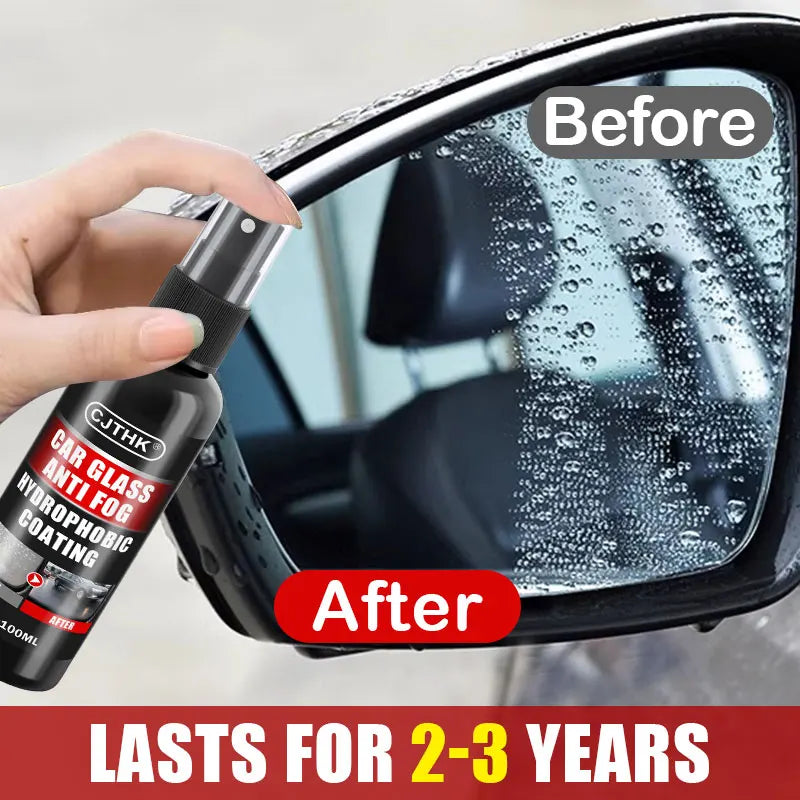 Car Glass Anti-rain Water Spray Repellent Nano Coating Hydrophobic Waterproof Agent Oil Film Removing Auto Glass Film Agent