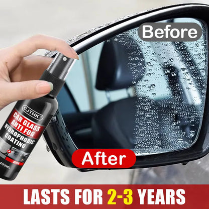 Car Glass Anti-rain Water Spray Repellent Nano Coating Hydrophobic Waterproof Agent Oil Film Removing Auto Glass Film Agent
